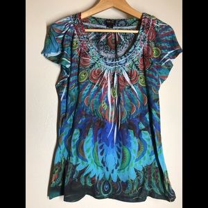 Psychedelic Intentional not tie dye Short Sleeve